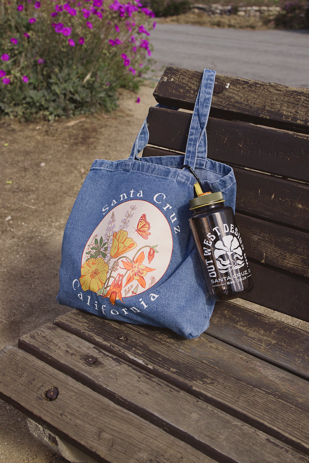 Santa Cruz Wildflower Denim Tote